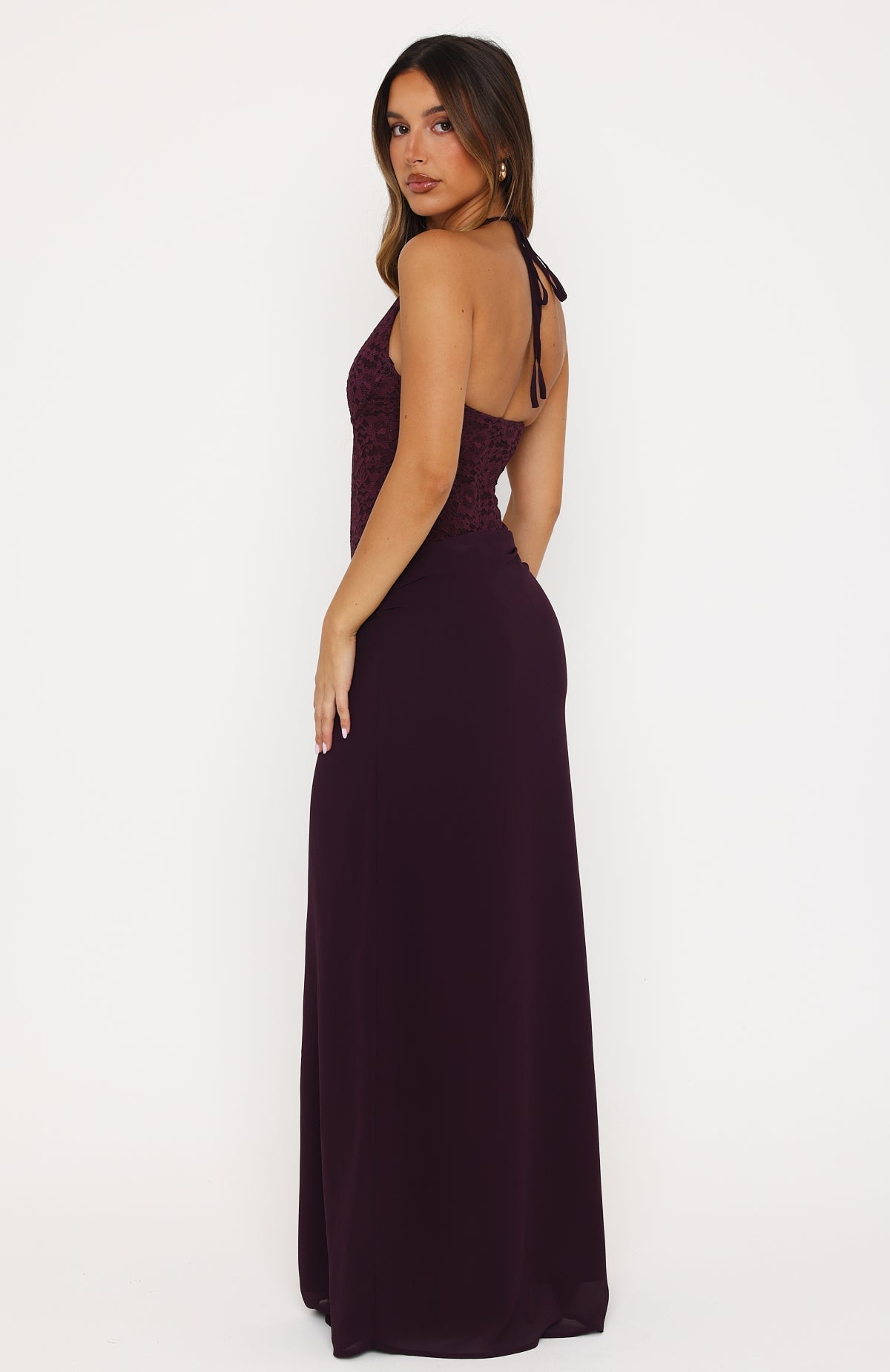 White Fox Purely Yours Maxi Dress Plum