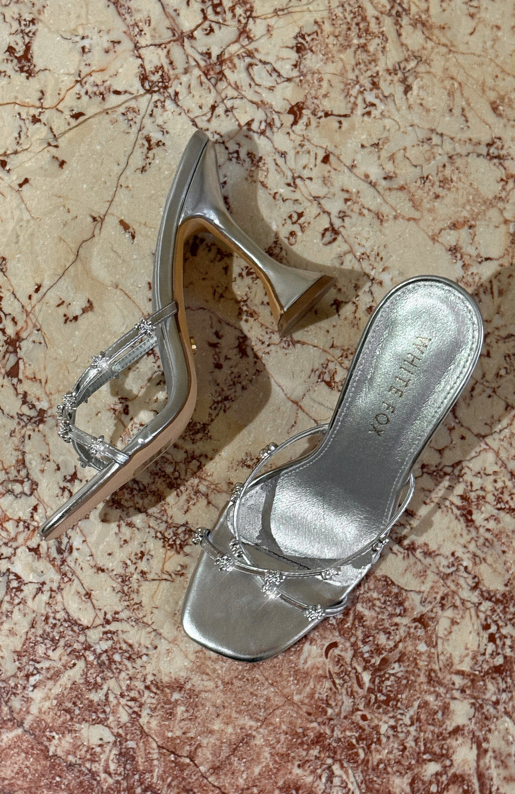 White Fox Effie Heels Silver