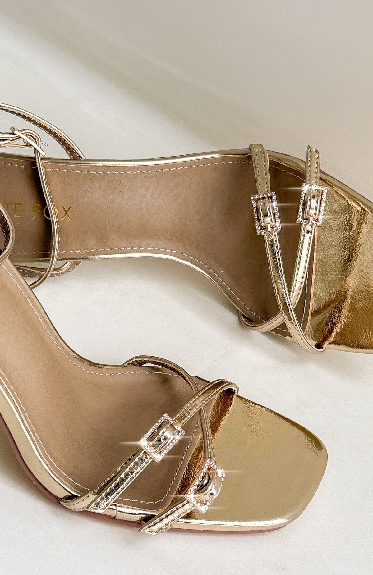 White Fox Addicted To You Heels Gold