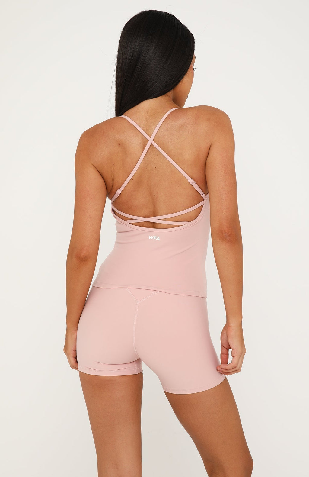 White Fox Snap Active Tank Dusty Pink