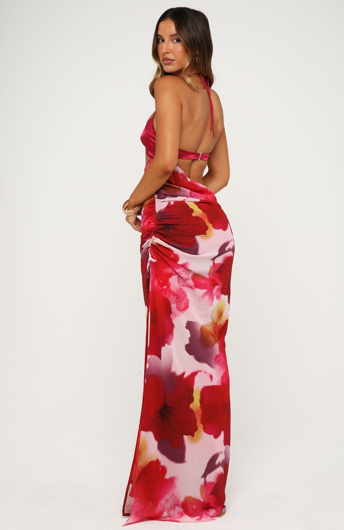 White Fox Prove Me Wrong Maxi Dress Berry Nectar
