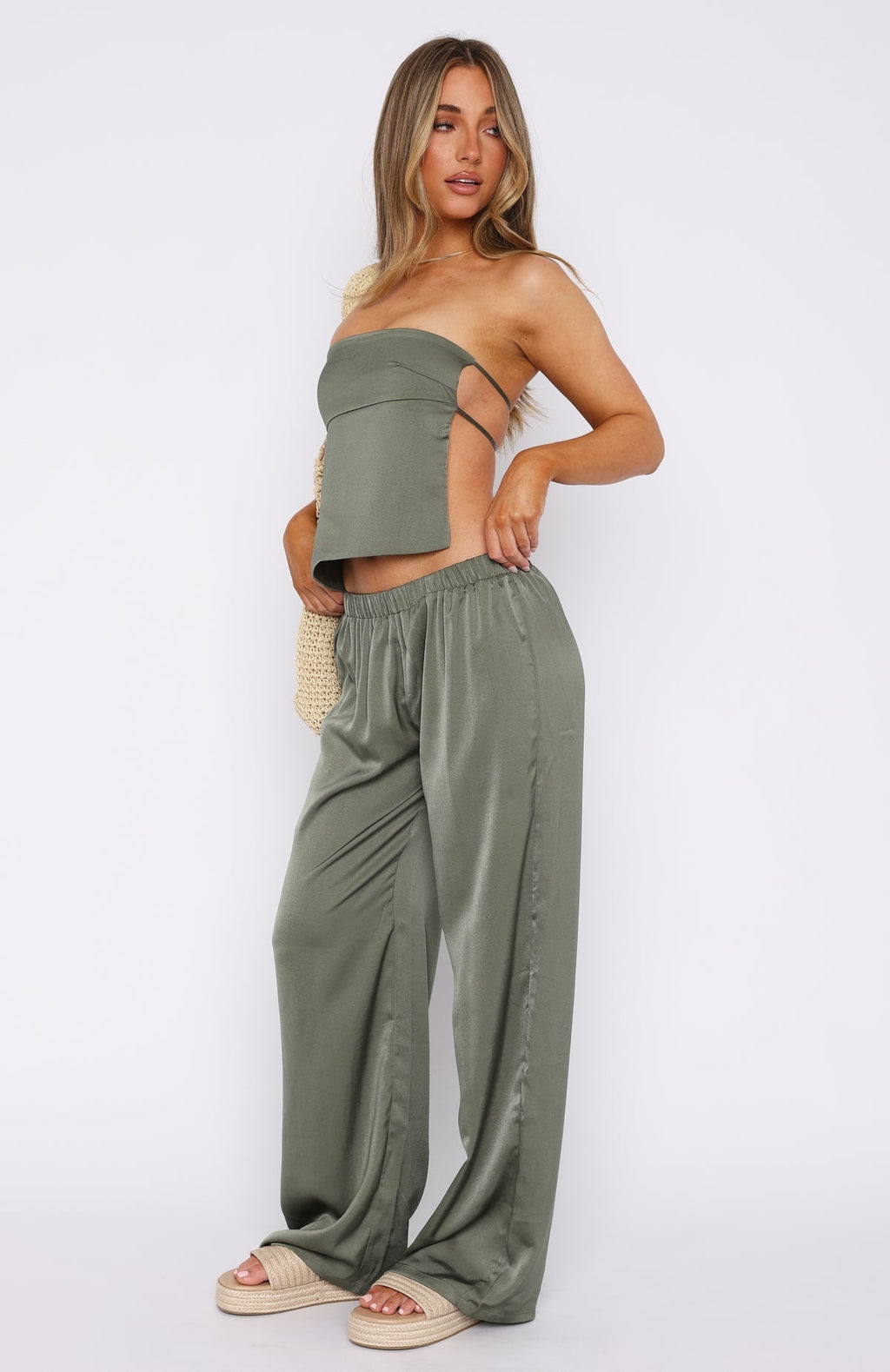 White Fox More To Come Pants Olive