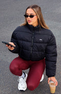 White Fox Summit Zip Through Puffer Black