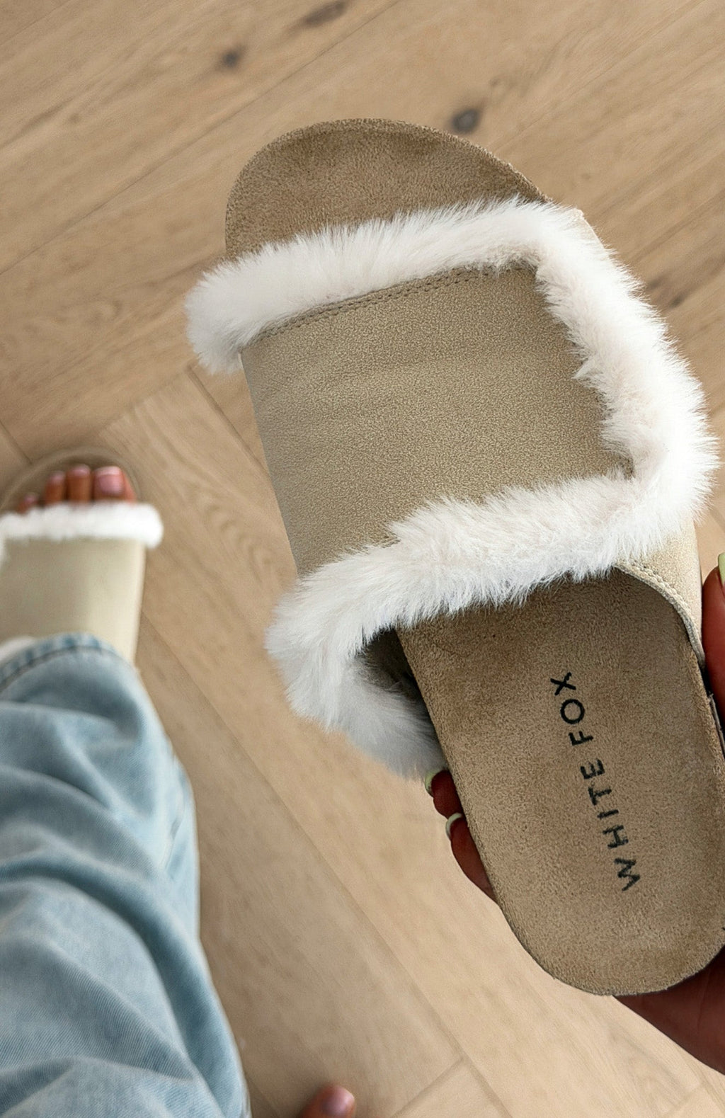White Fox Elani Sandals Stone