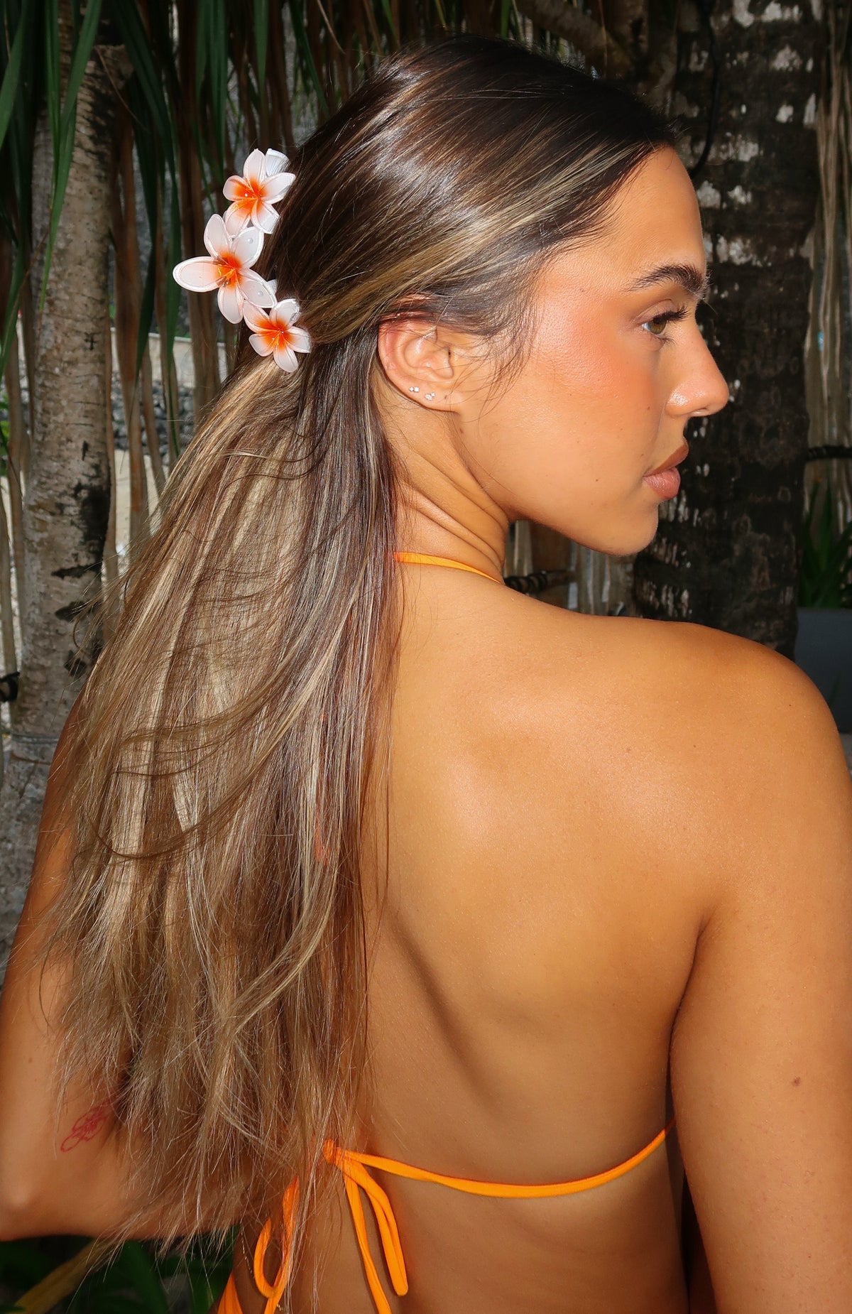 White Fox Parker Hair Clip White