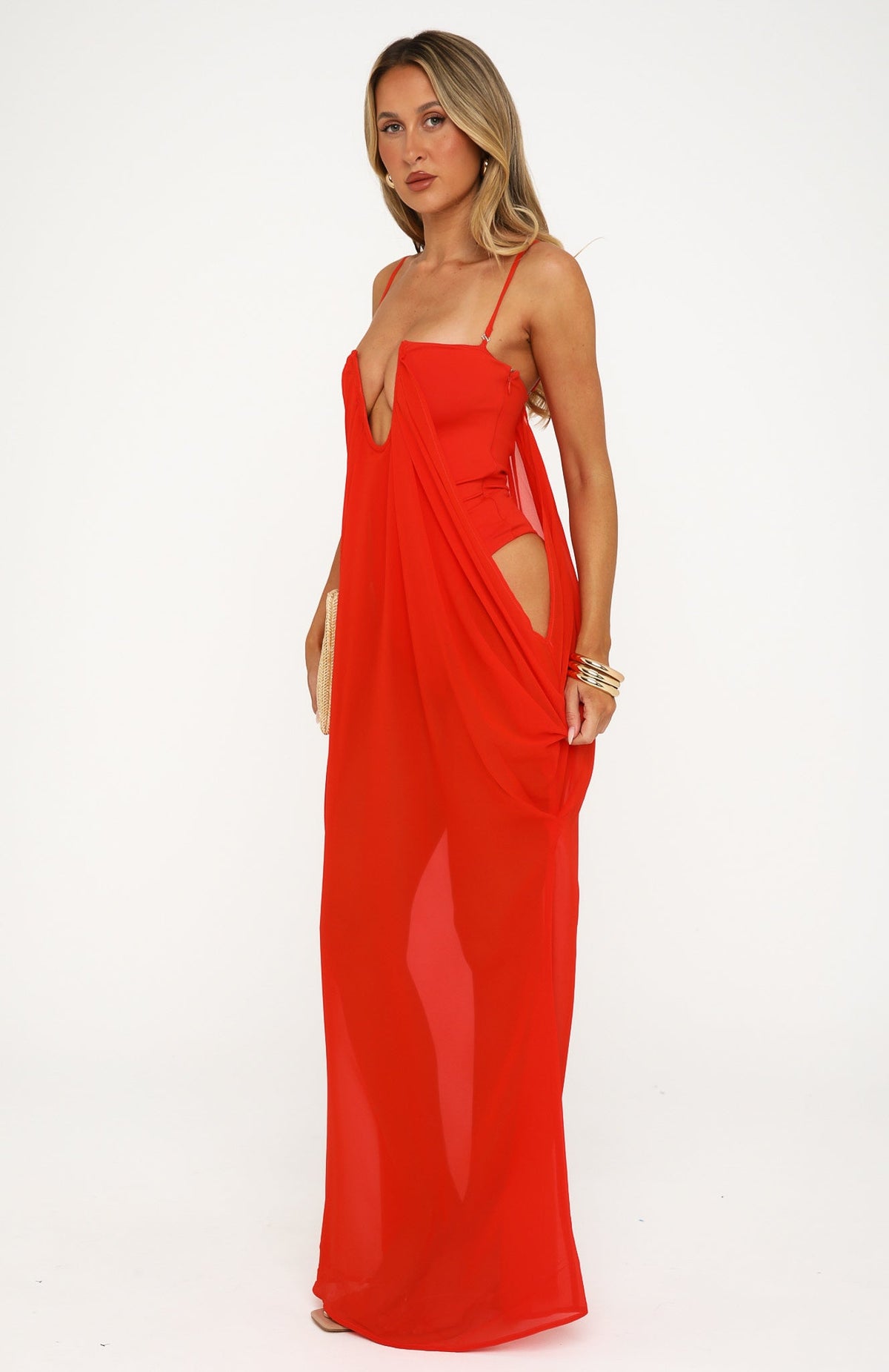 White Fox Sol Rio Maxi Dress Flame