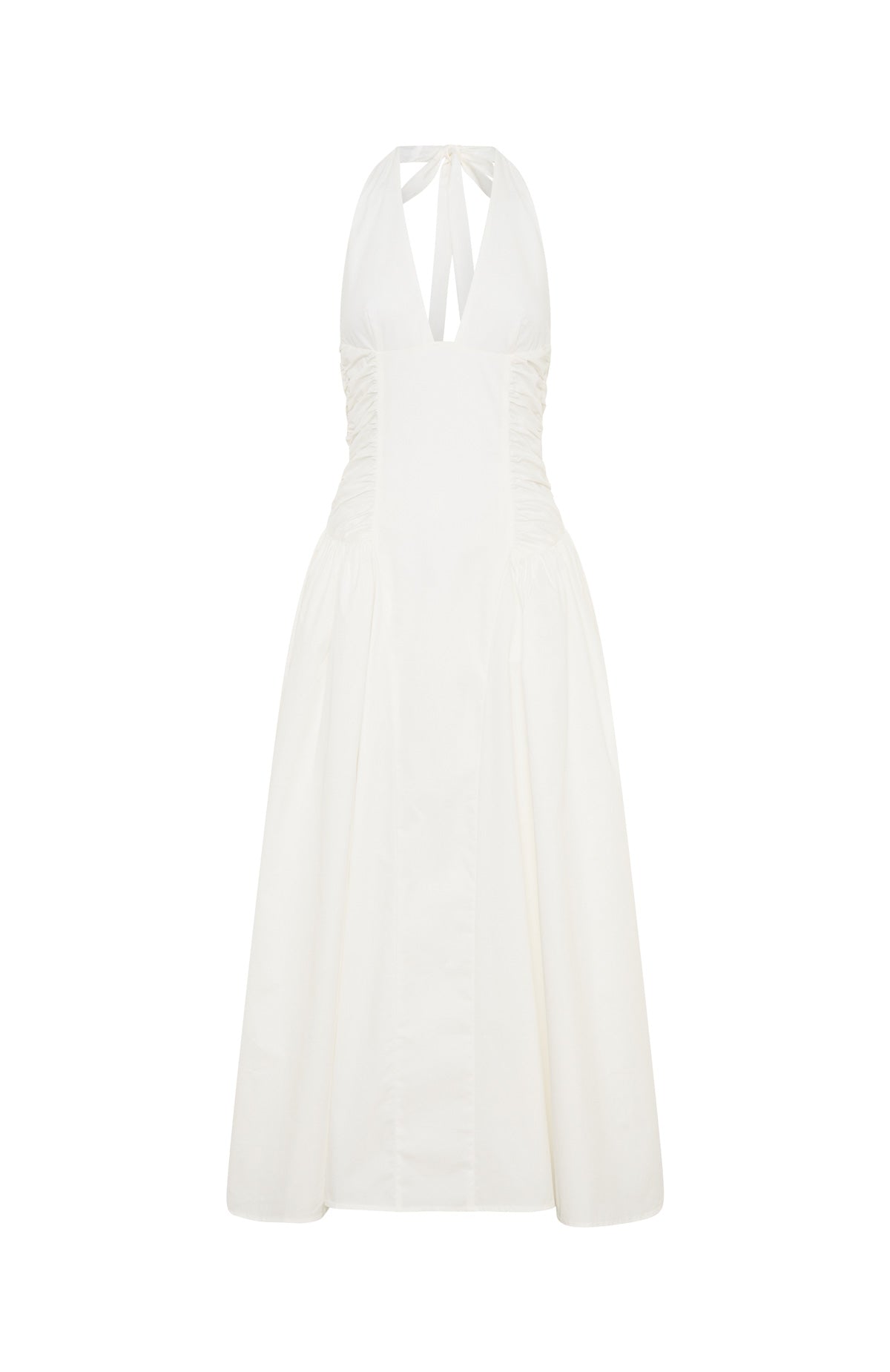 White Fox Tinsel Trouble Halter Midi Dress White
