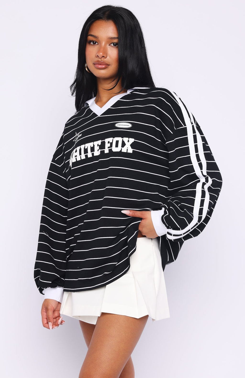 White Fox Come My Way Long Sleeve Jersey Black