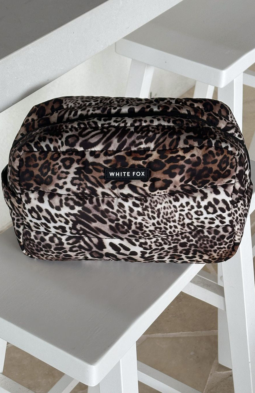 White Fox Take A Leap Cosmetic Bag Leopard