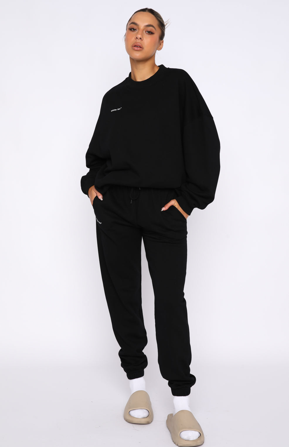 White Fox Not An Issue Sweatpants Black