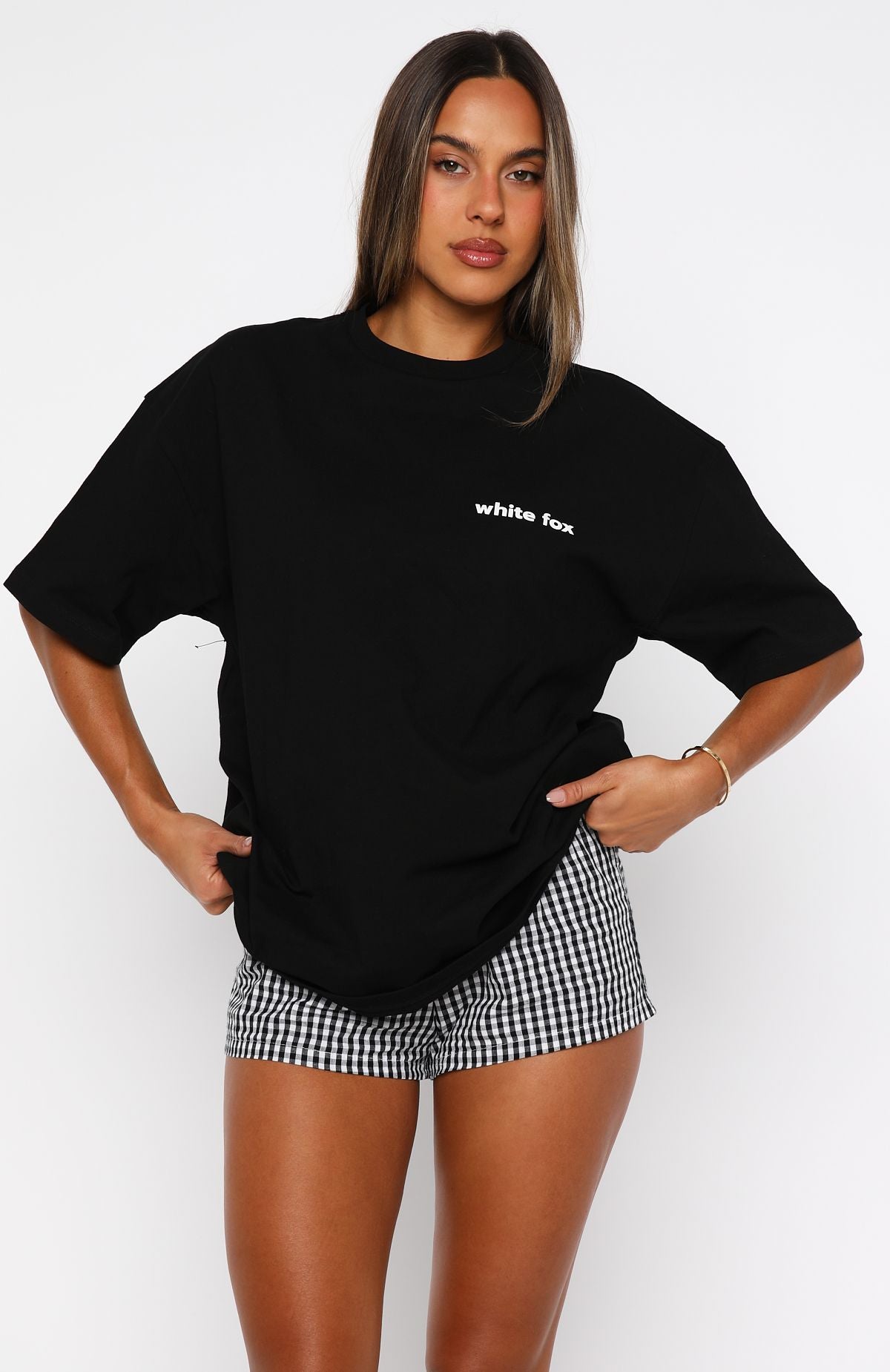 White Fox No Mercy Oversized Tee Black