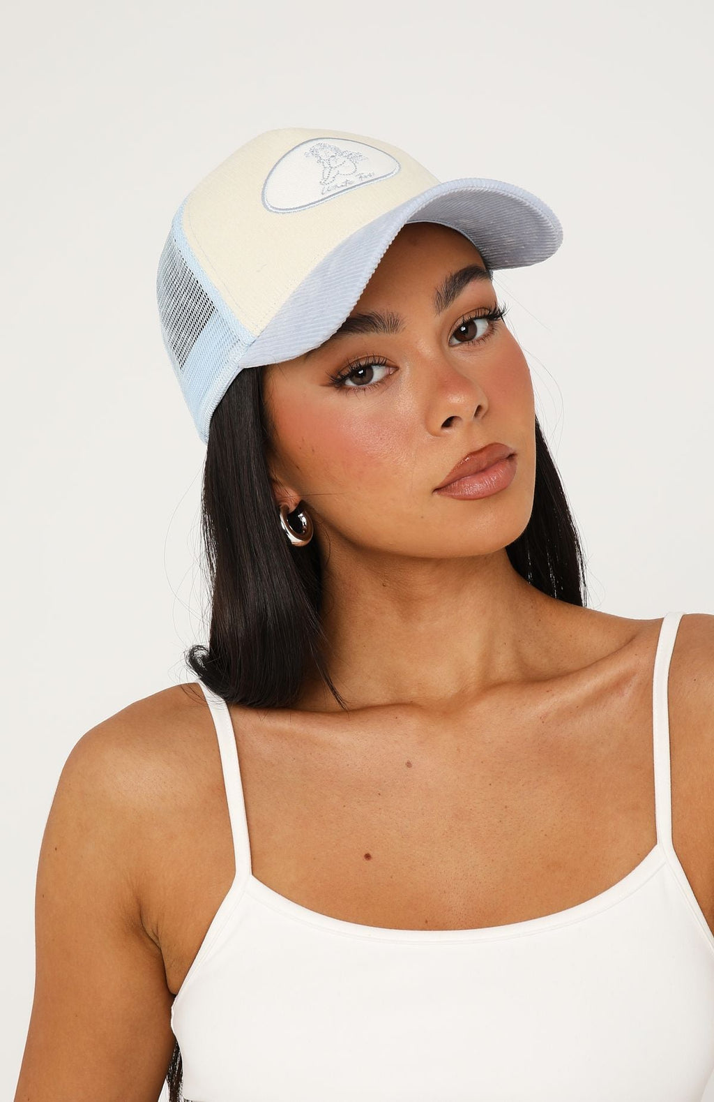 White Fox Just Too Cute Cap Baby Blue/Cream