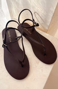 White Fox Eleri Thong Sandals Chocolate