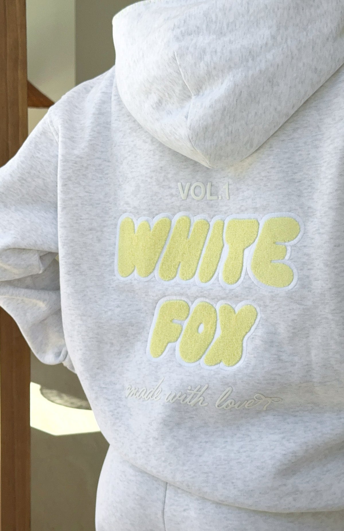 White Fox Vol. 1 Oversized Hoodie Grey Marle