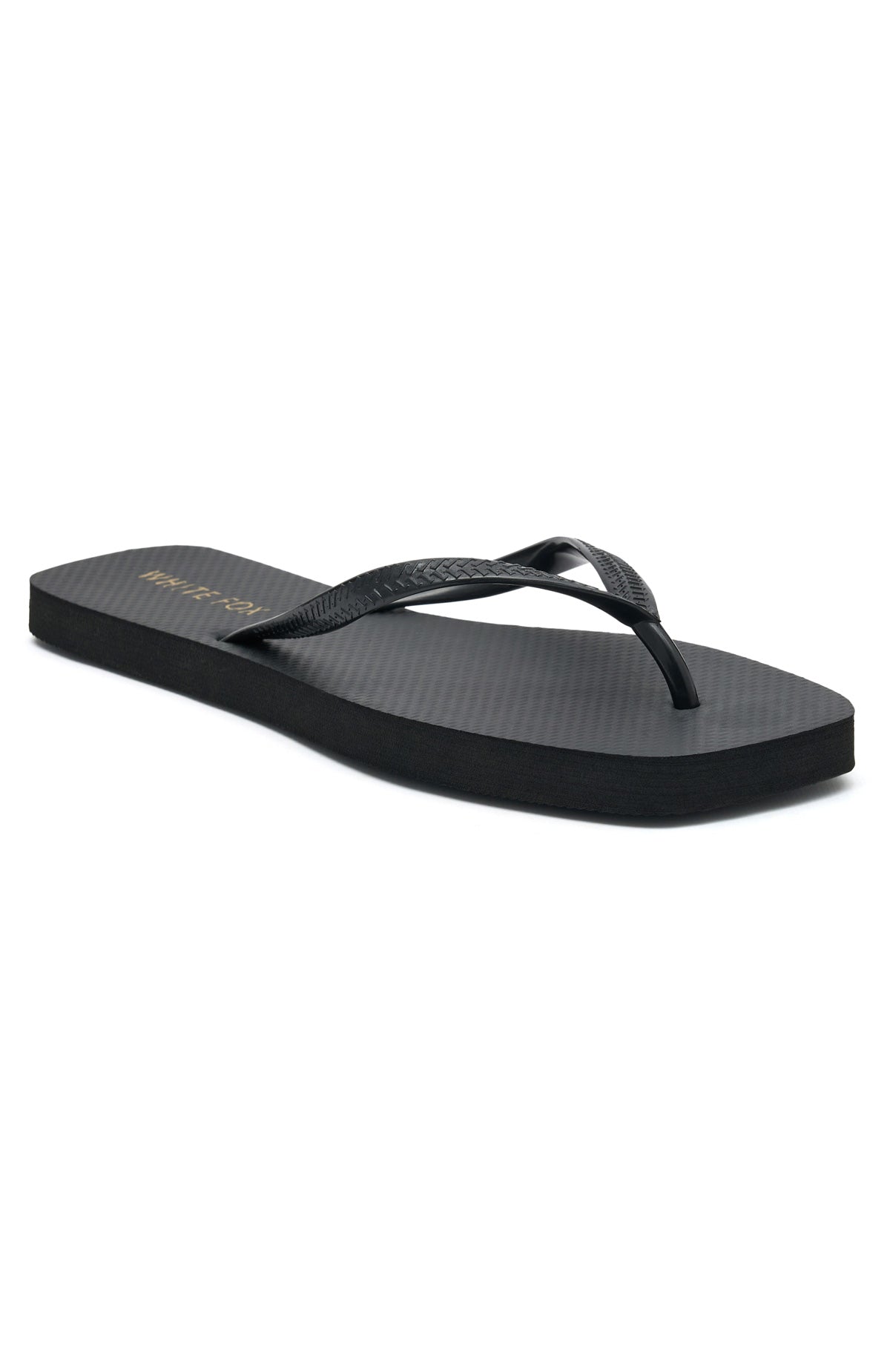 White Fox Josie Thong Sandals Black