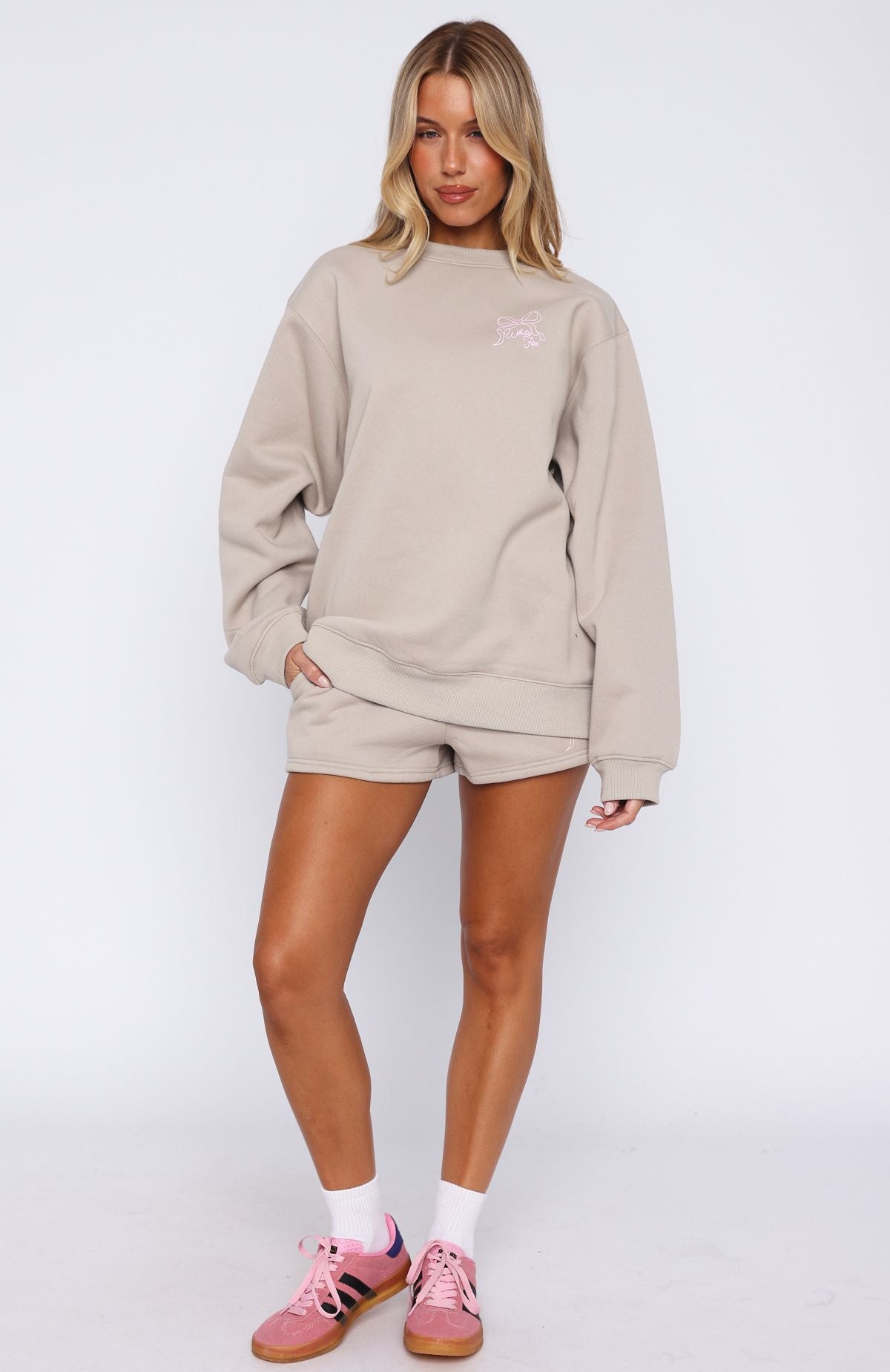 White Fox Love You Forever Lounge Shorts Moon