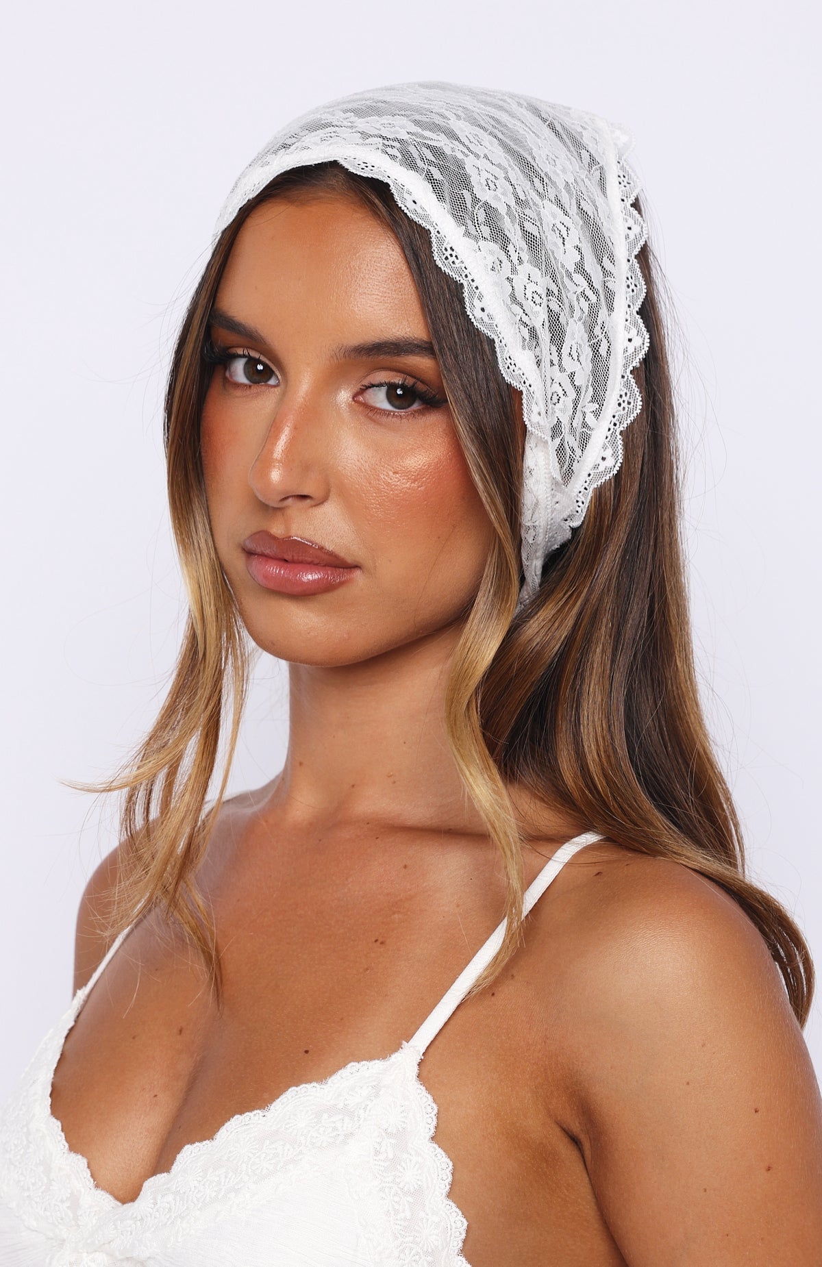 White Fox Just As You Are Lace Scarf White