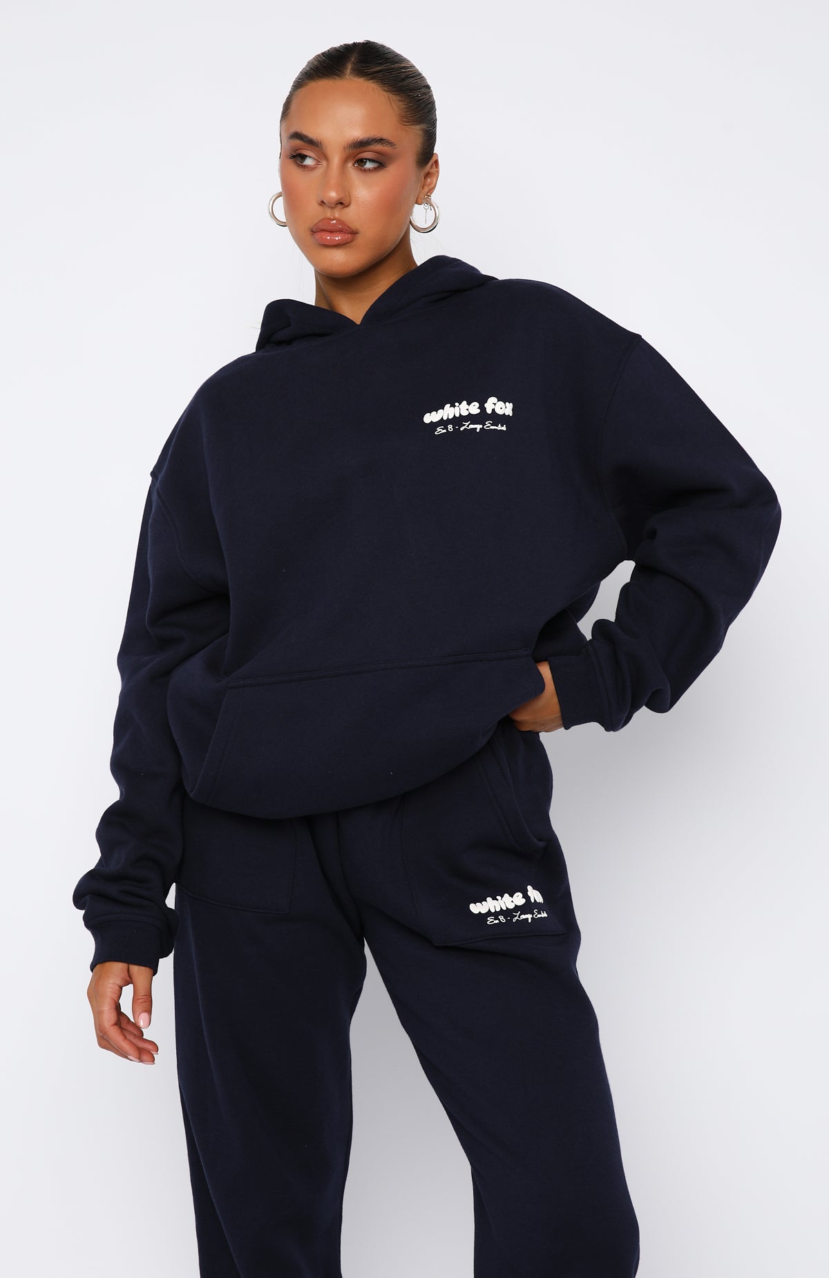 White Fox Era 8 Oversized Hoodie Nautical