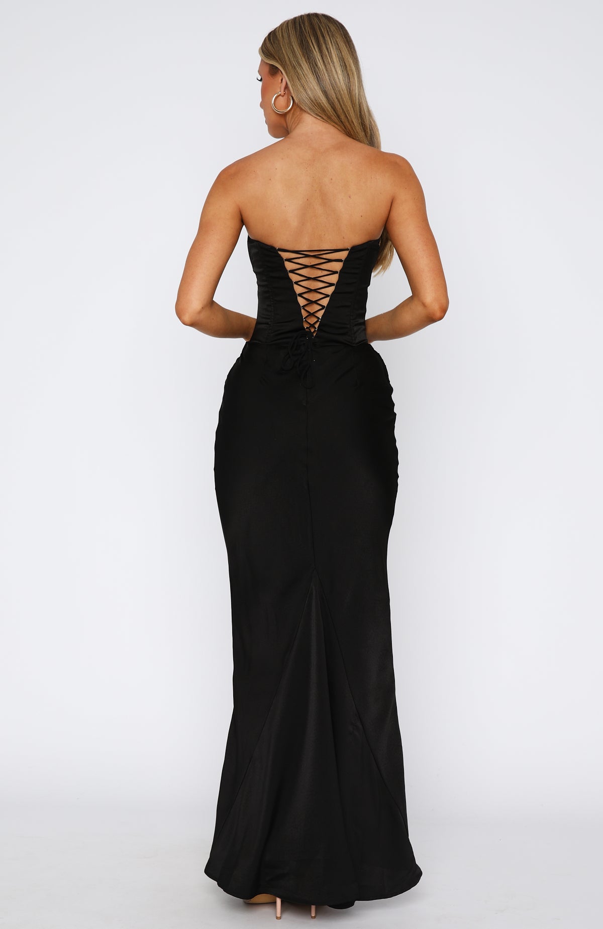 White Fox Love This Feeling Maxi Dress Black