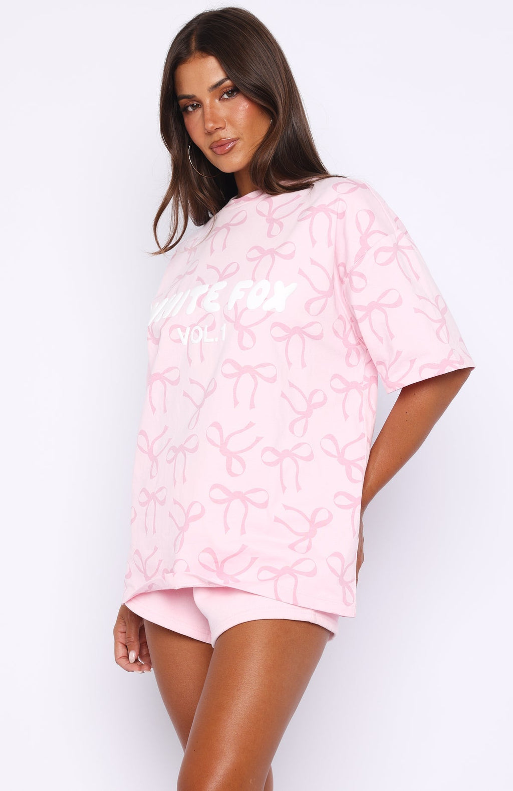 White Fox Vol. 1 Oversized Tee Posy Bow