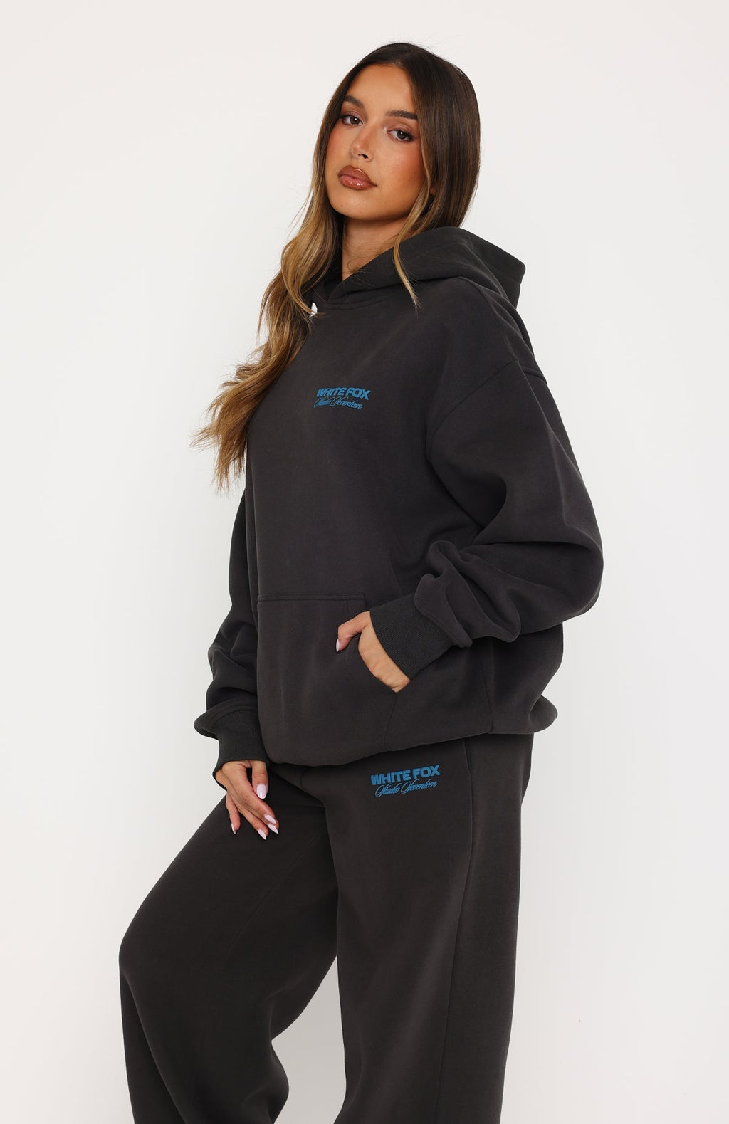 White Fox Studio 17 Tallulah Oversized Hoodie Charcoal