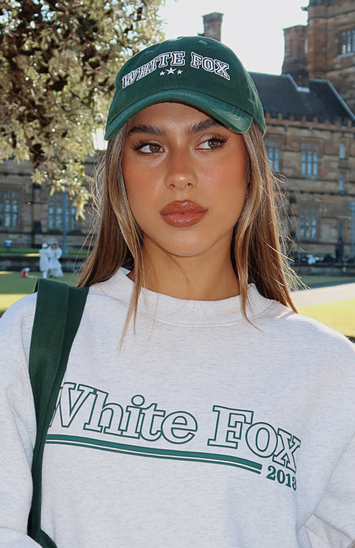 White Fox Social Season Cap Forest Green