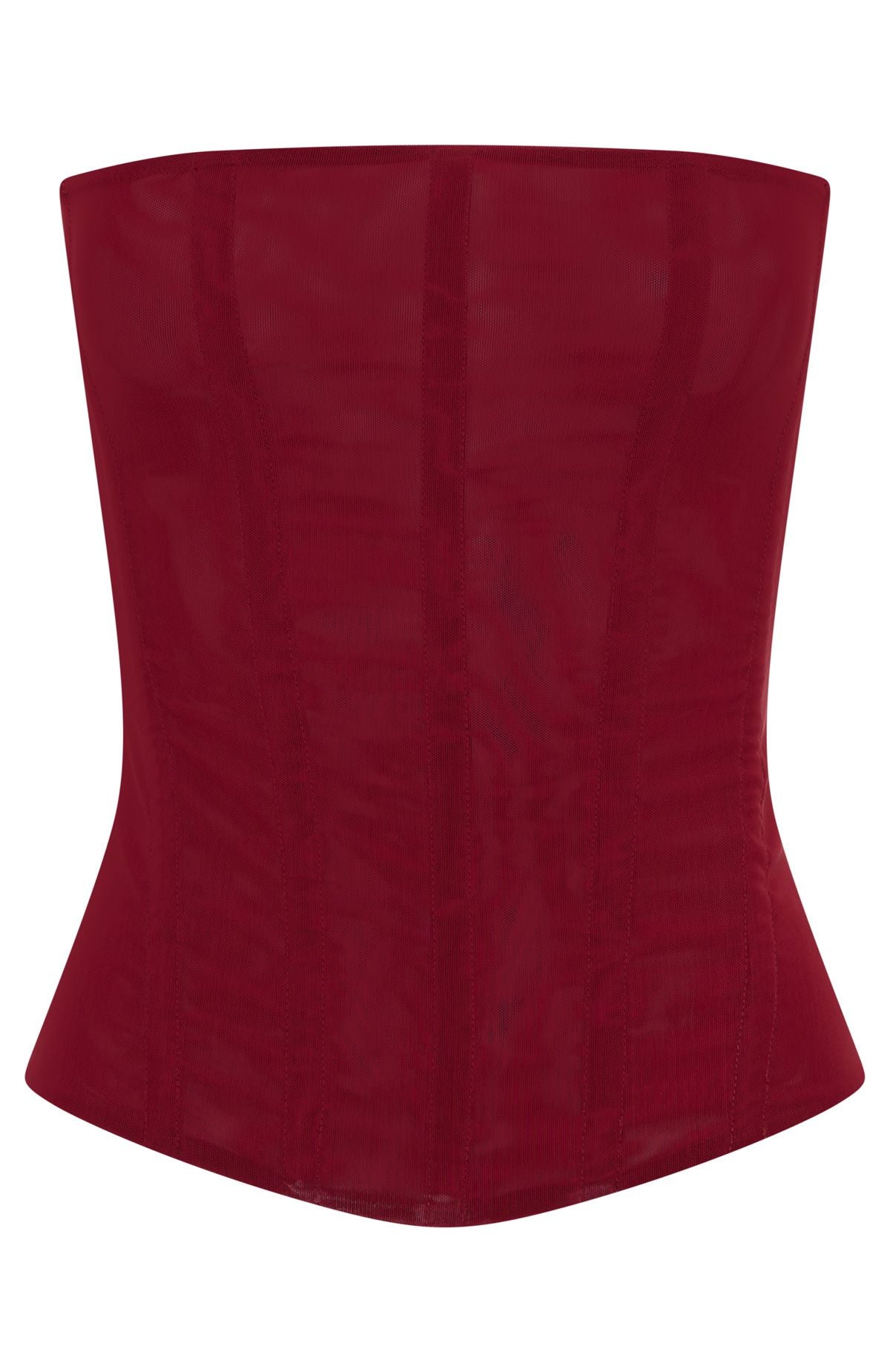 White Fox Tell Me A Secret Strapless Bustier Wine
