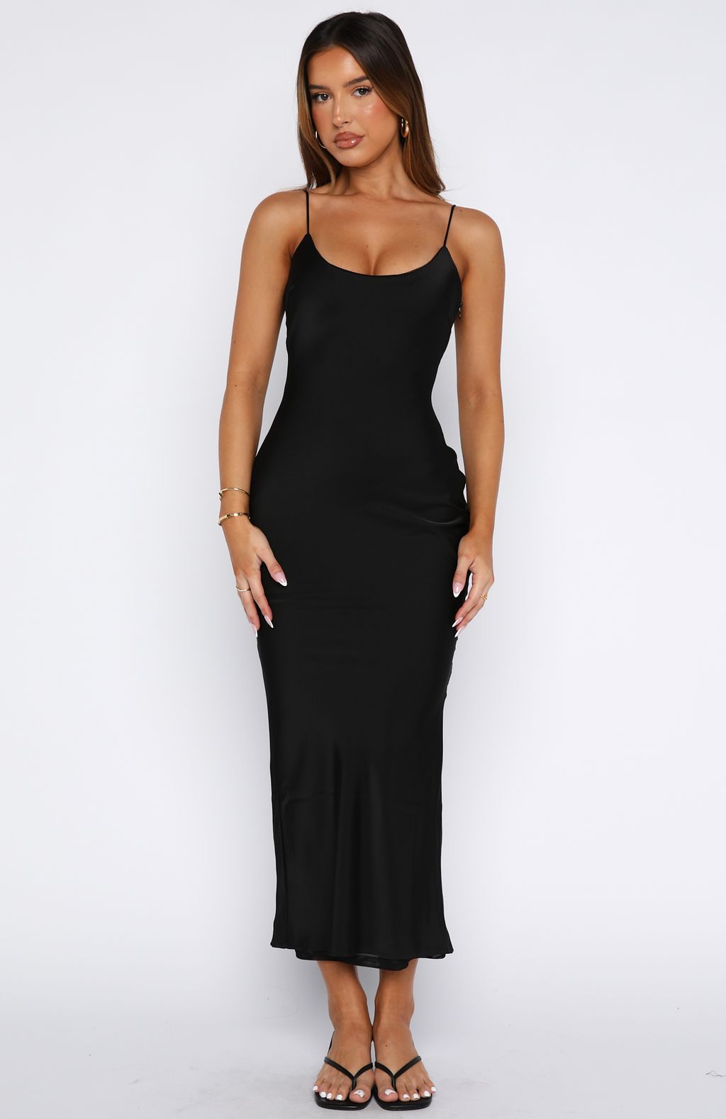 White Fox She's For Keeps Maxi Dress Black