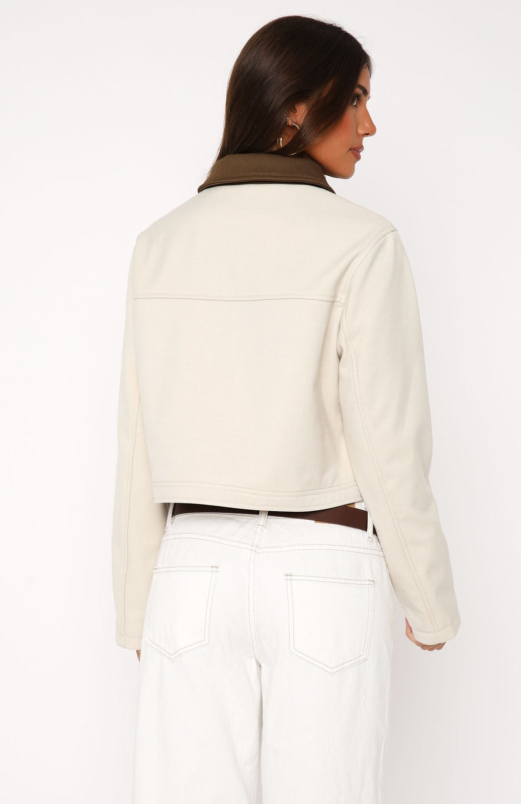 White Fox You Told Me Jacket Beige