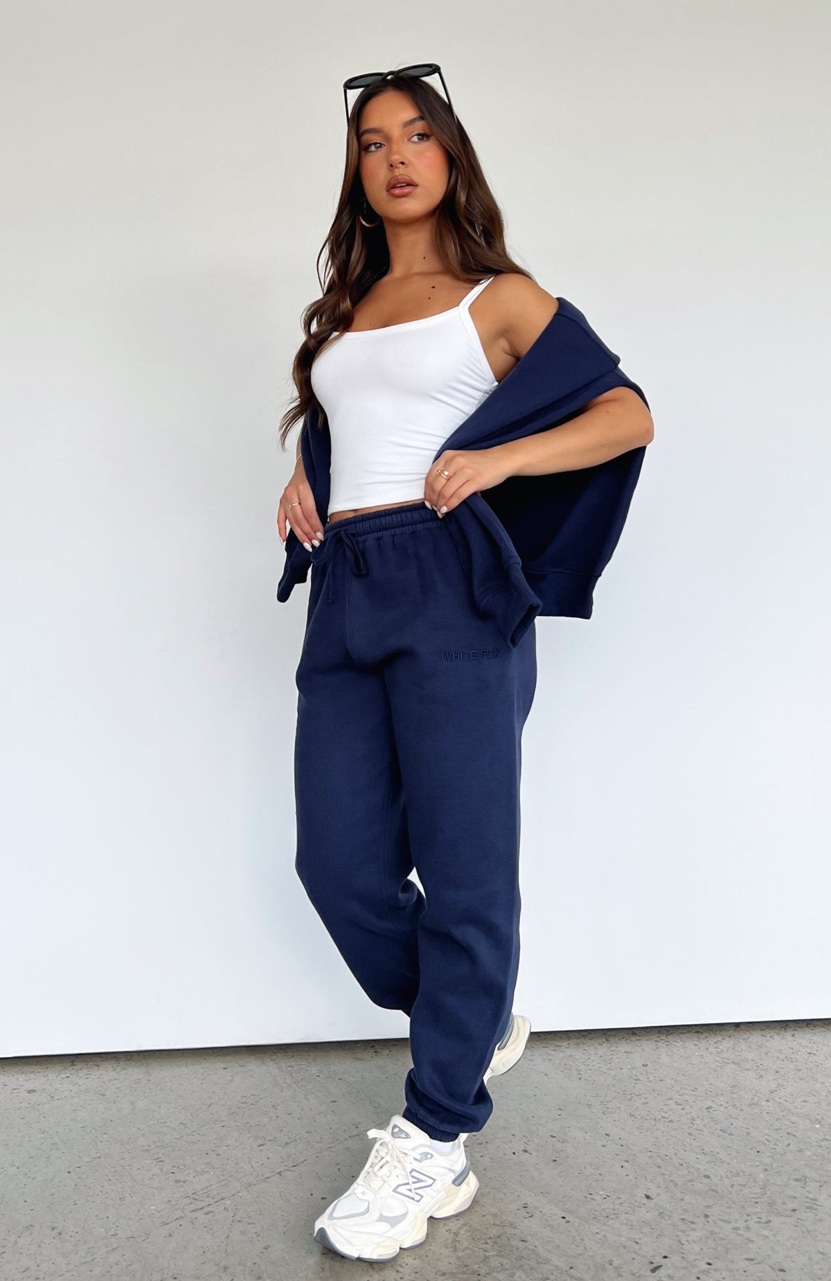 White Fox Stay Lifted Sweatpants Navy