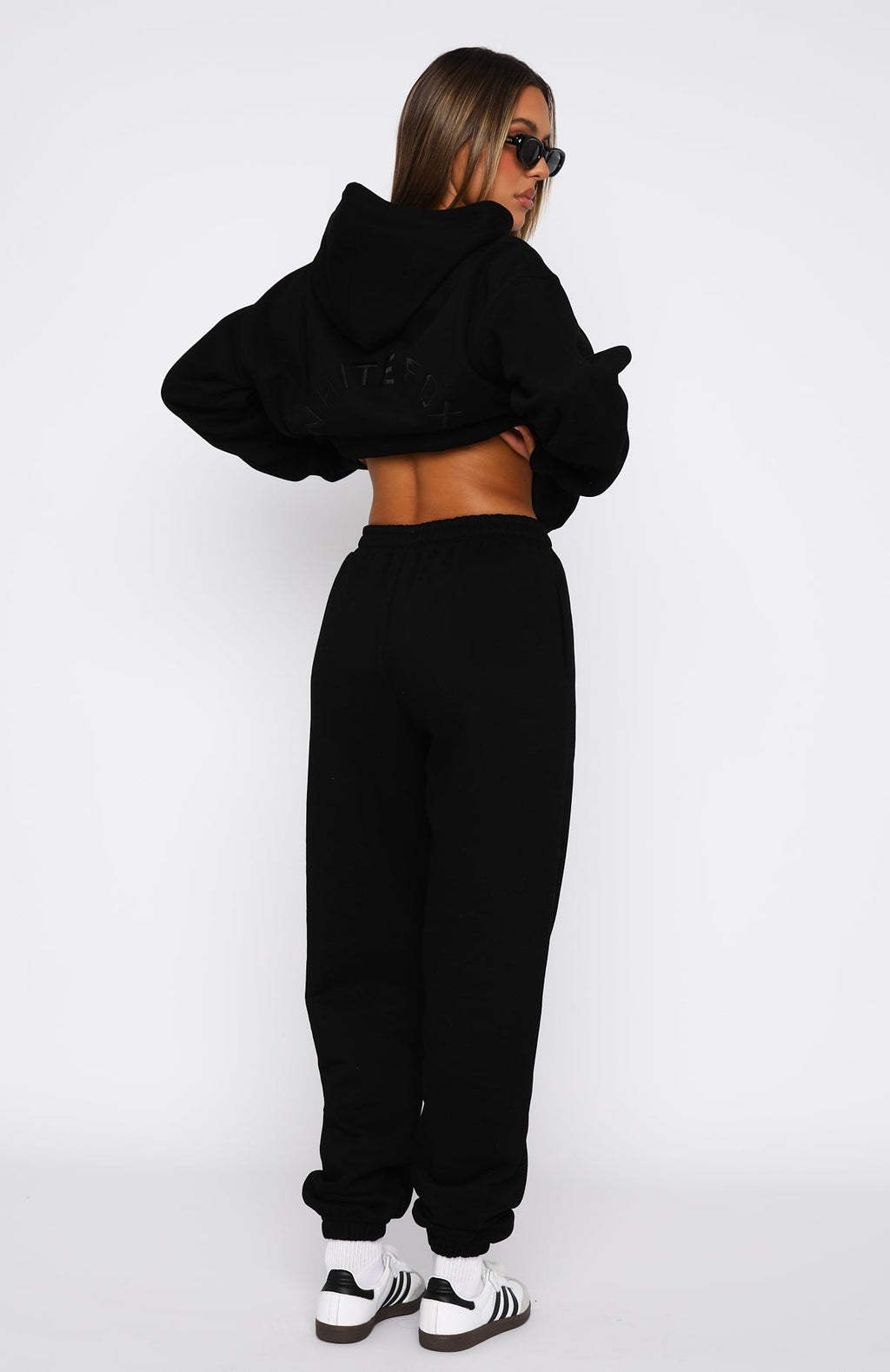 White Fox Stay Lifted Sweatpants Black