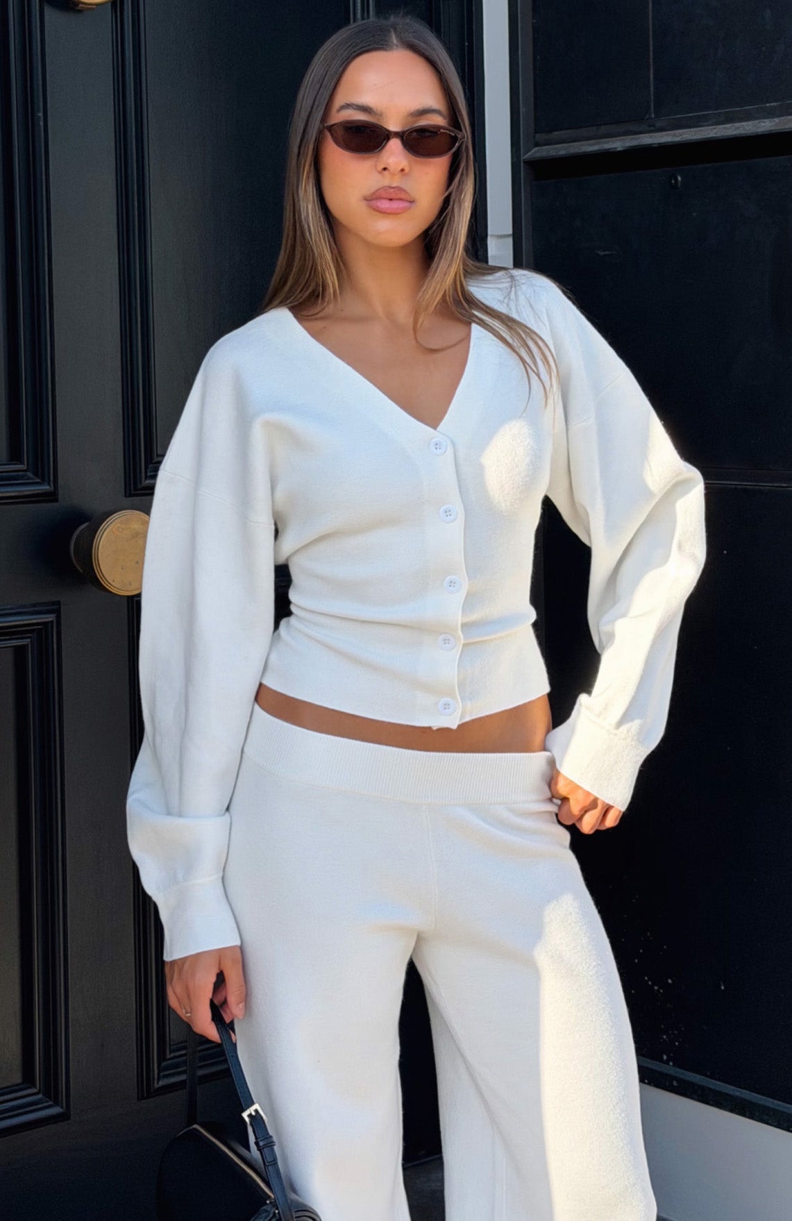 White Fox Kassandra Knit Cardigan Off White
