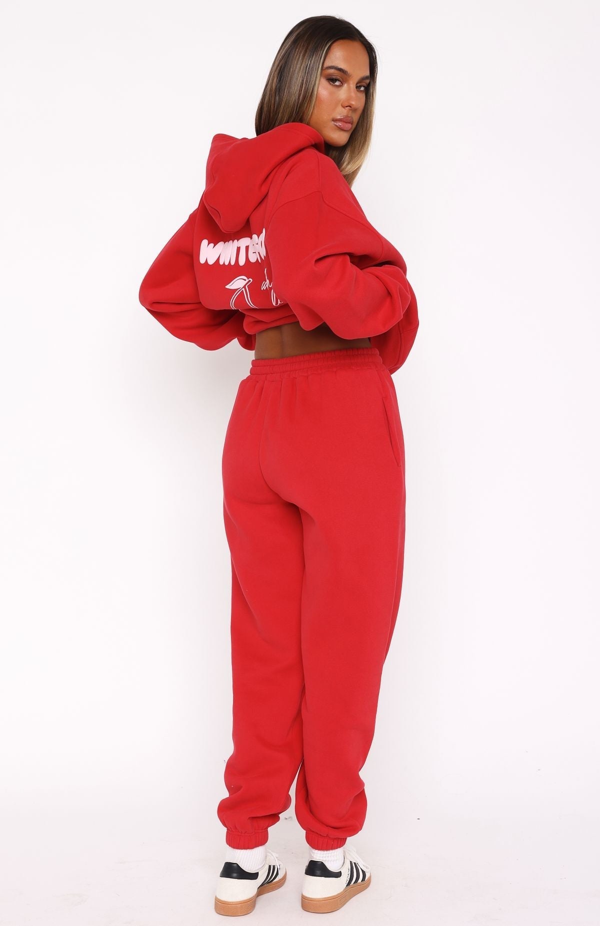 White Fox With Love In The Moment Sweatpants Red