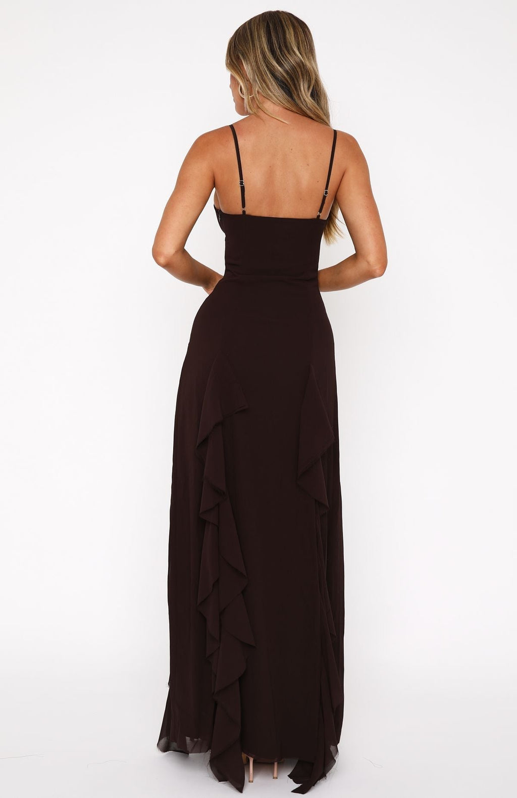 White Fox Summer Solstice Maxi Dress Chocolate