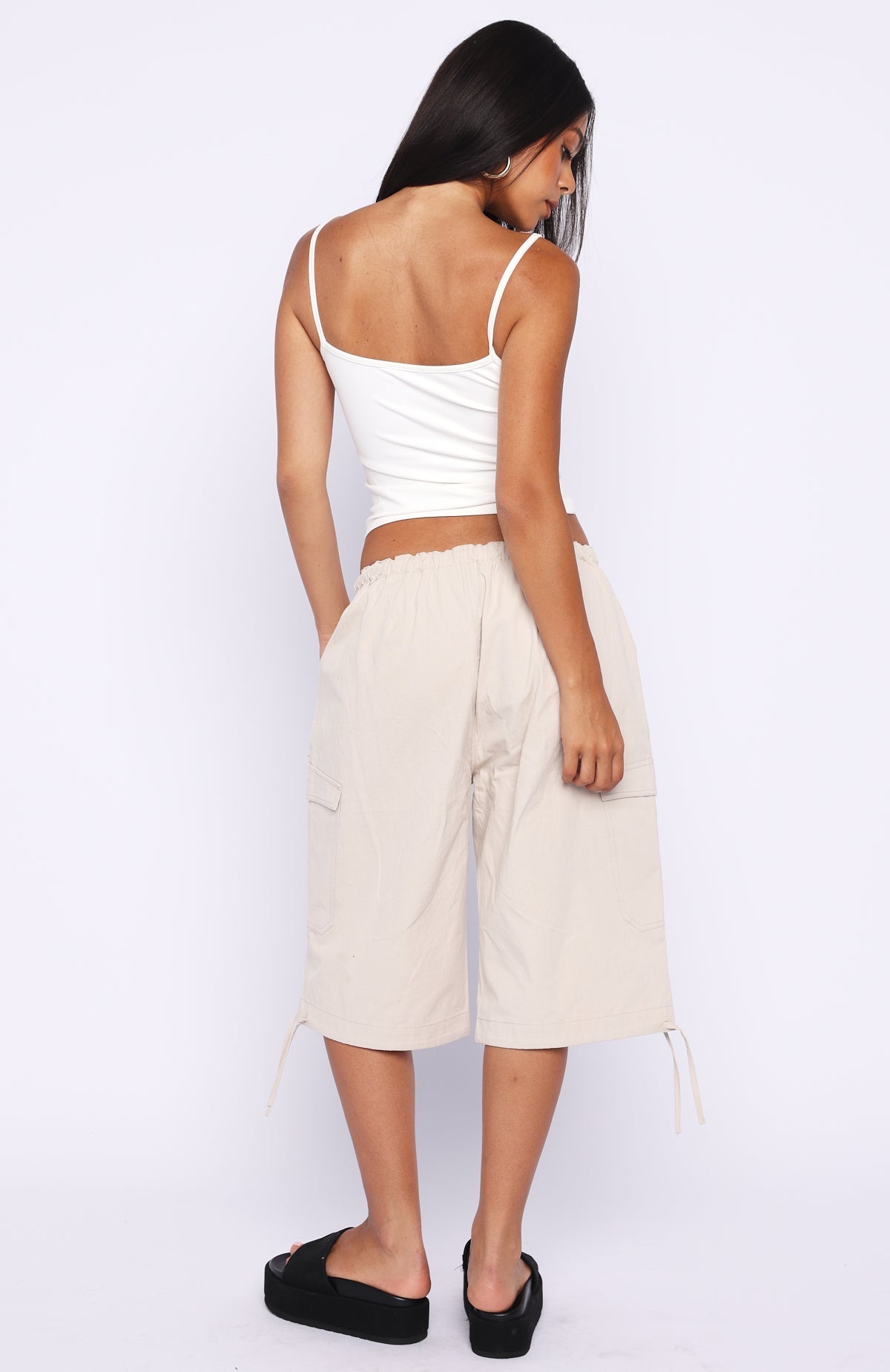 White Fox Just My Type Cargo Shorts Stone