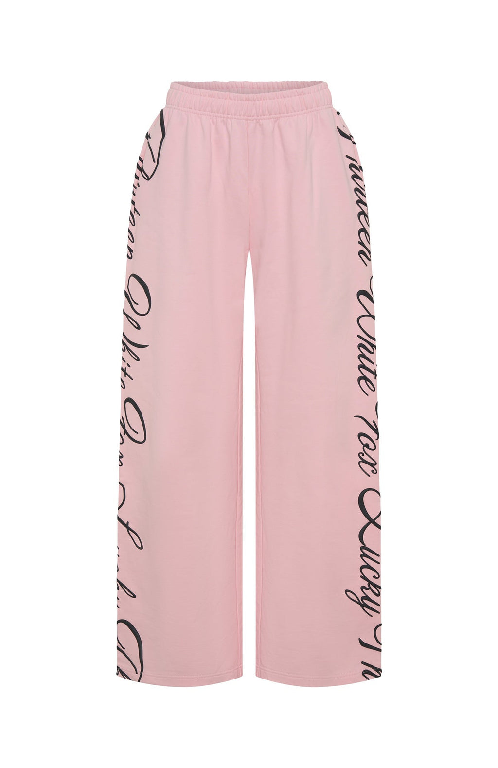 White Fox Lucky Thirteen Shaya Wide Leg Sweatpants Soft Pink