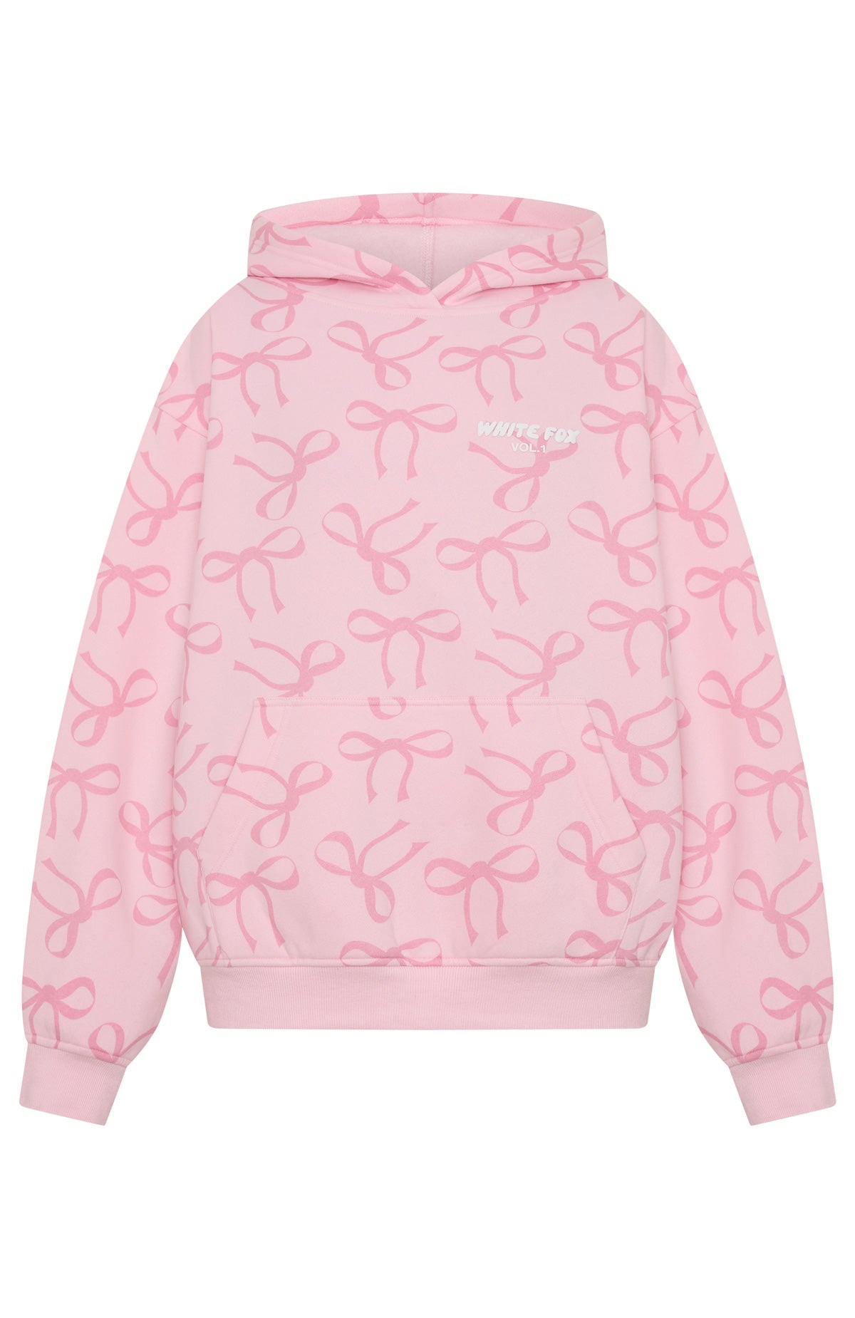 White Fox Vol. 1 Oversized Printed Hoodie Posy Bow
