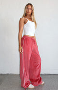 White Fox Soul Fire Velour Pants Red