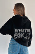 White Fox Always Shining Oversized Hoodie Black