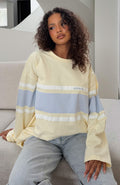 White Fox Bad Timing Oversized Long Sleeve Tee Lemon