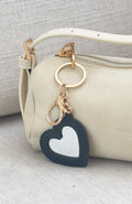 White Fox Haven Keychain Black