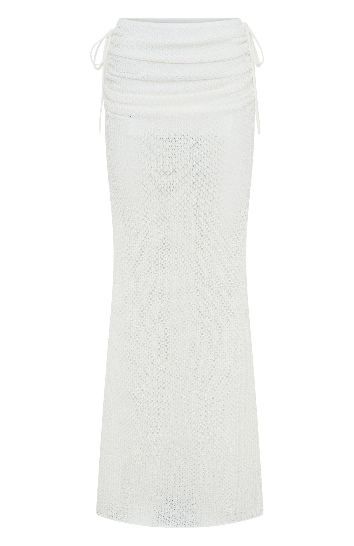 White Fox Stand And Stare Knit Maxi Skirt White
