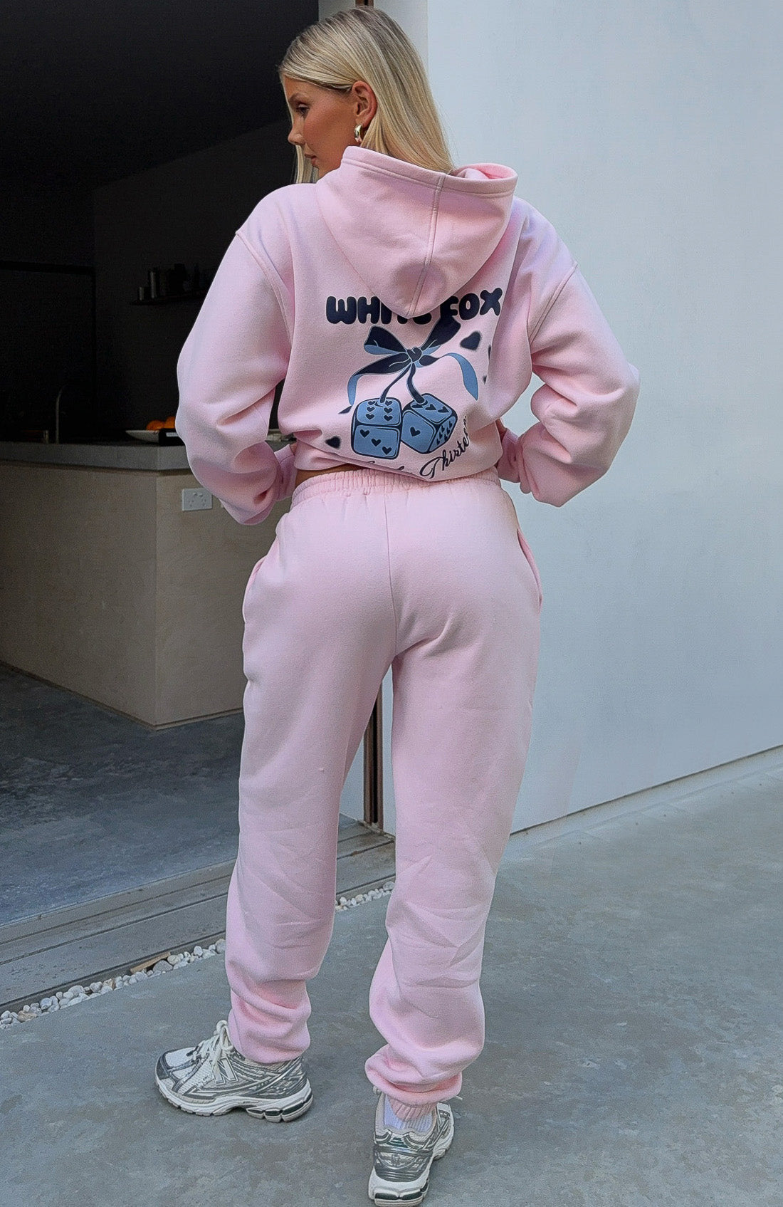 White Fox Lucky Thirteen Cheyenne Sweatpants Soft Pink