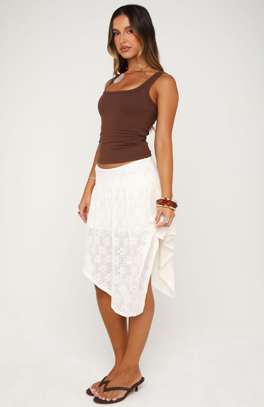 White Fox In The Current Skirt Off White