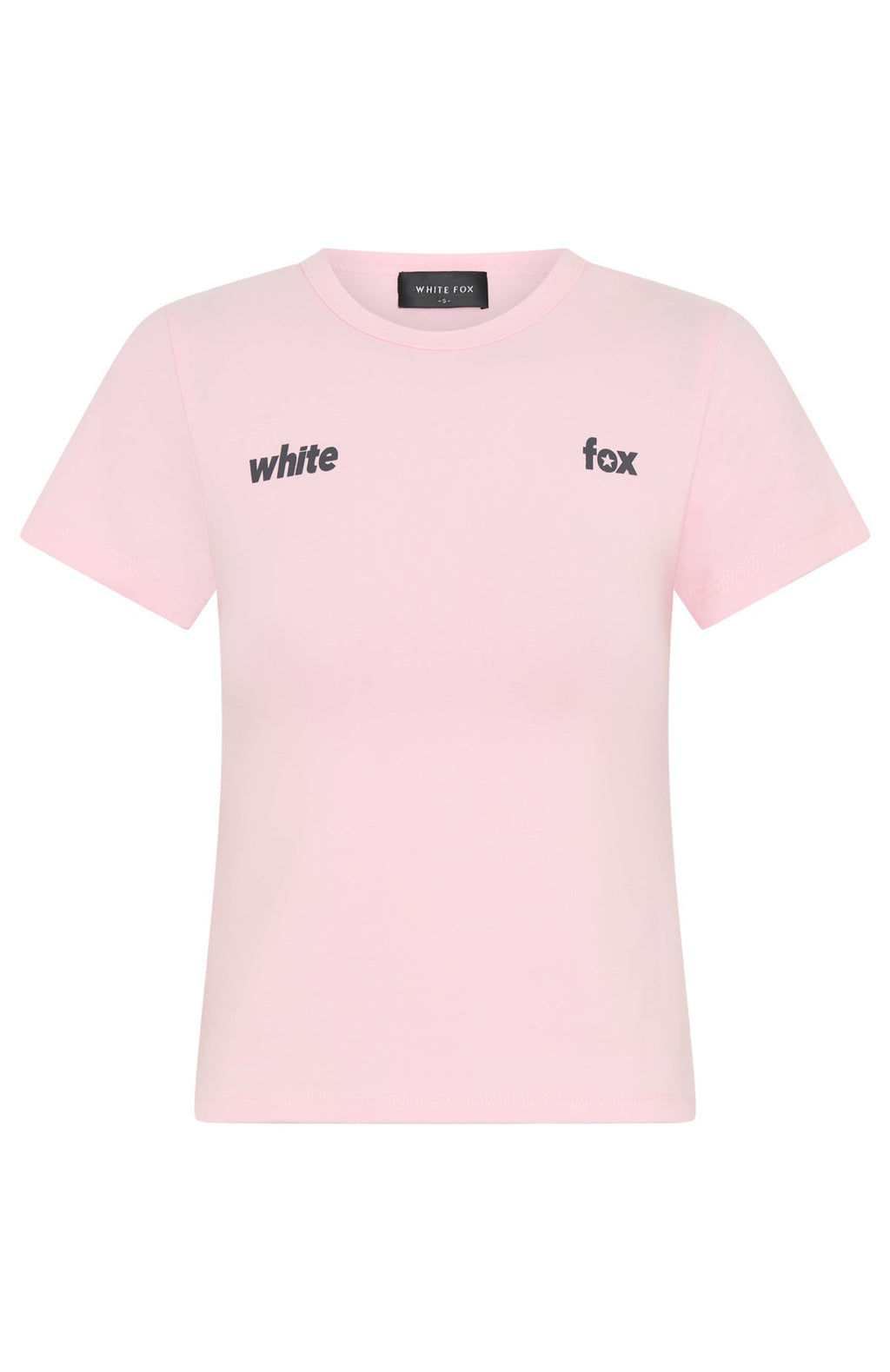White Fox From The Archives Gigi Baby Tee Pink