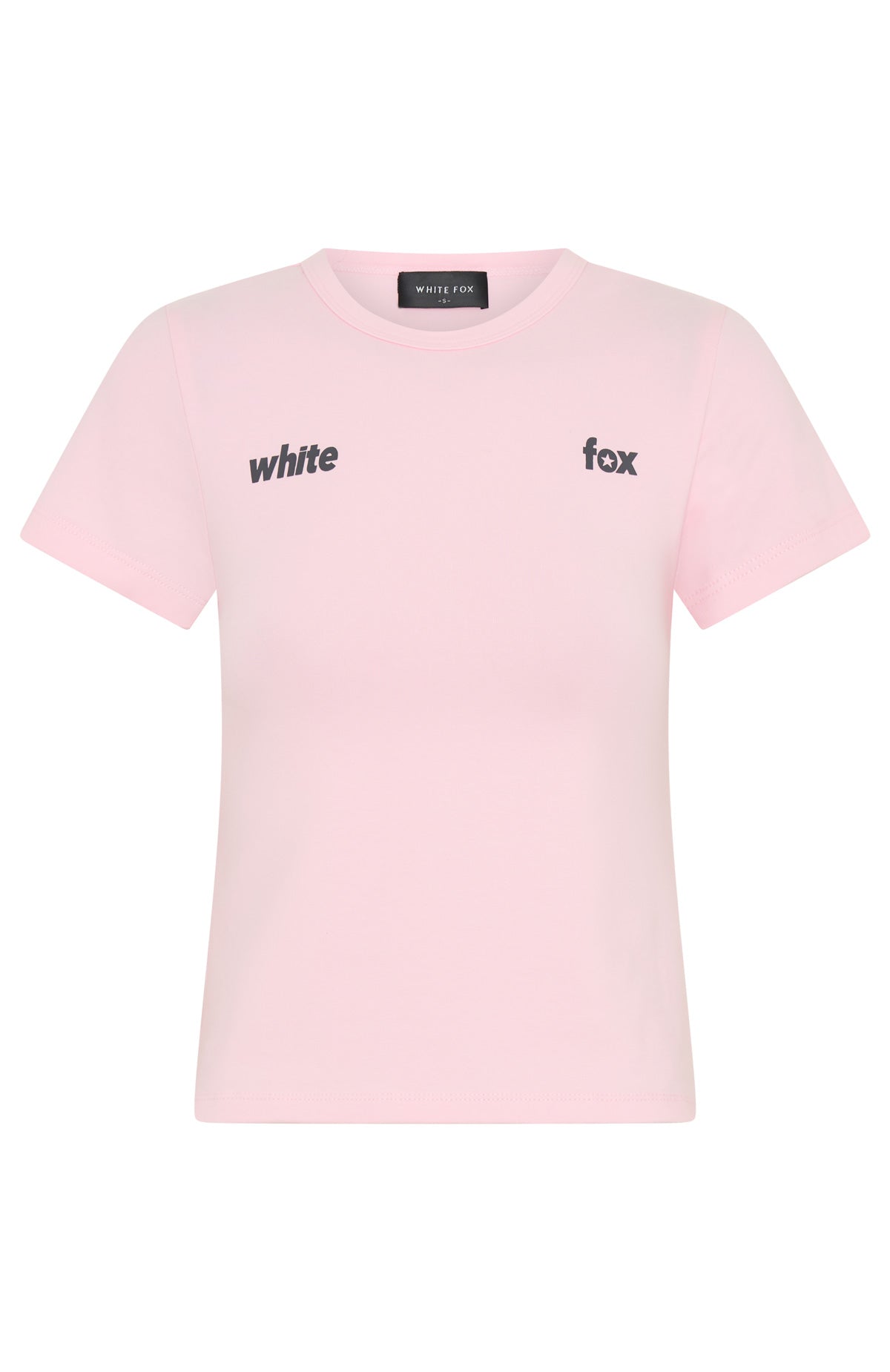 White Fox From The Archives Gigi Baby Tee Pink
