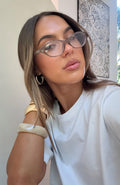 White Fox Rayne Blue Light Glasses Biscuit