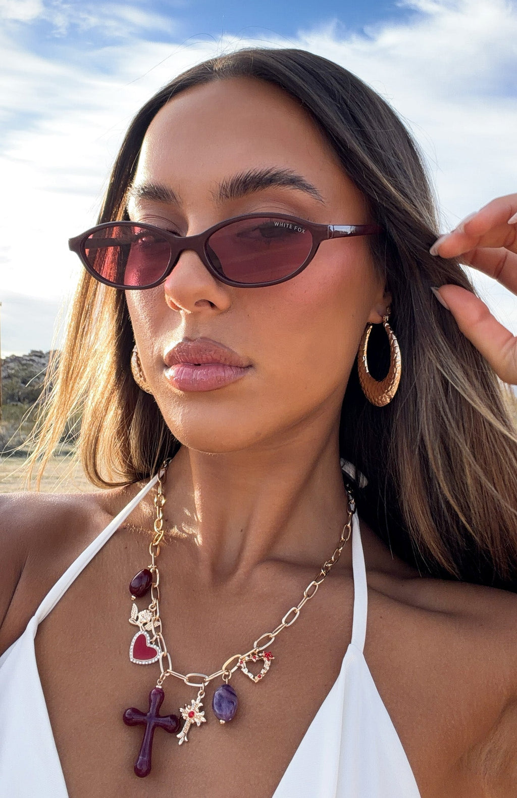 White Fox Robert Sunglasses Burgundy