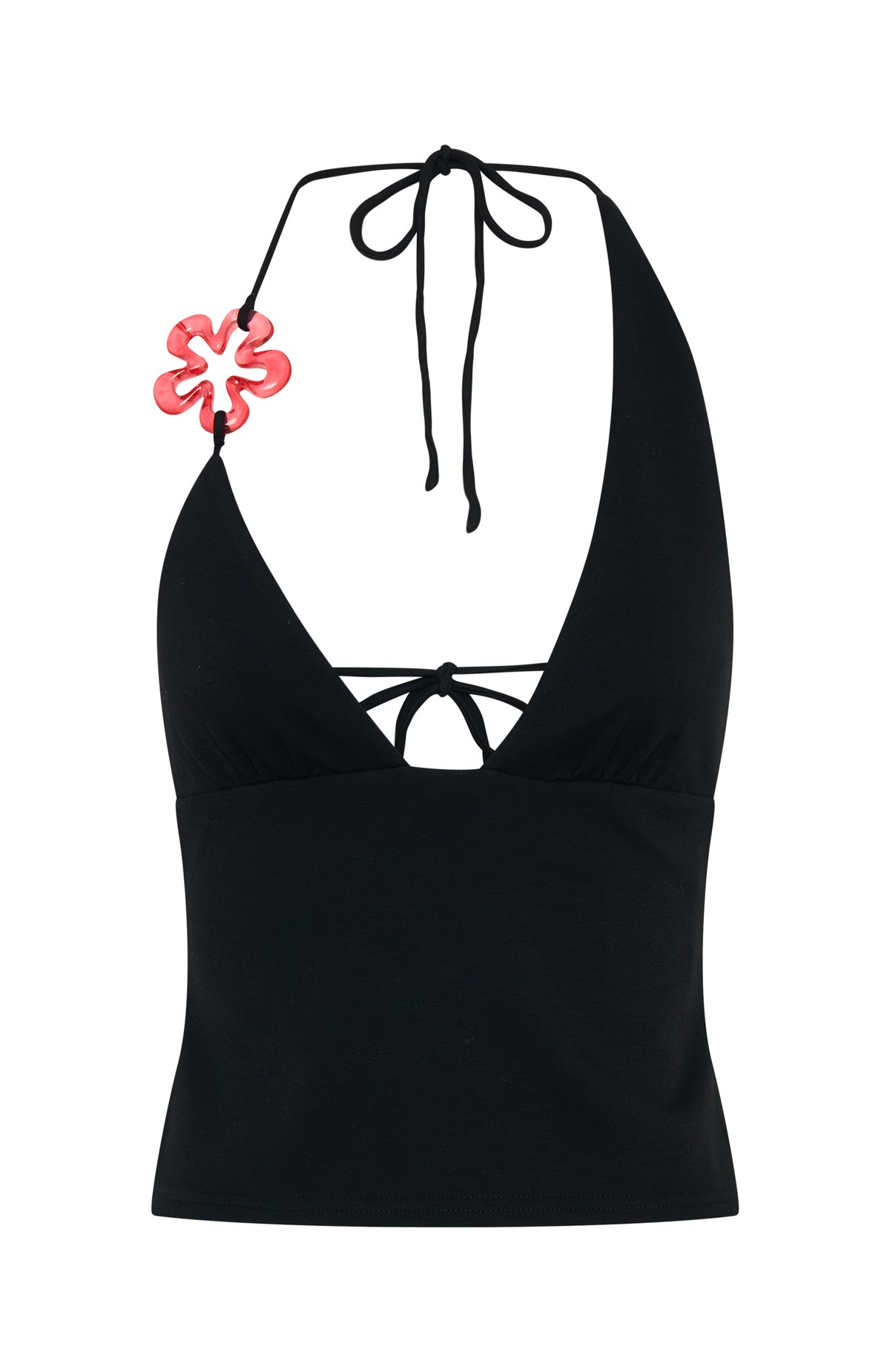 White Fox Summer Dreamin' Halter Top Black
