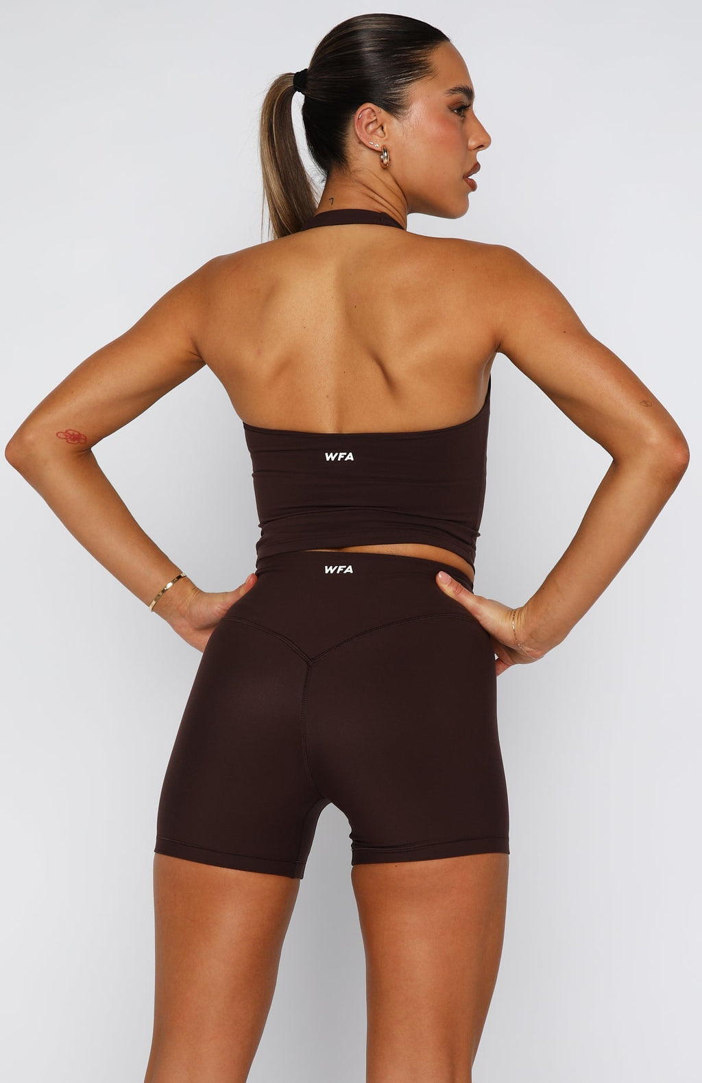 White Fox Body Pump Active Tank Dark Chocolate